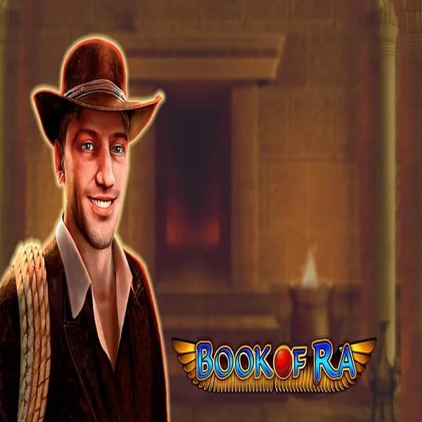 Book of Ra slot logo by Greentube at LeoVegas Casino