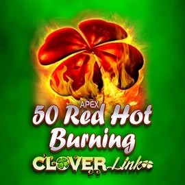 50 Red Hot Burning Clover Links casino game by Novomatic – featured logo at LeoVegas Casino