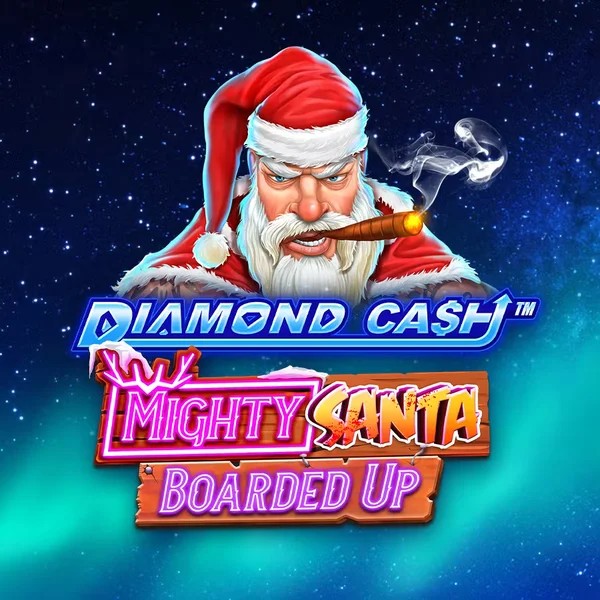 Diamond Cash Mighty Santa Boarded Up online game logo by Greentube on leovegas-gr.com