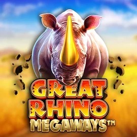 Great Rhino Megaways slot logo by Pragmatic Play at LeoVegas Casino