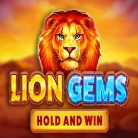Lion Gems Hold and Win online game logo by Playson on leovegas-gr.com