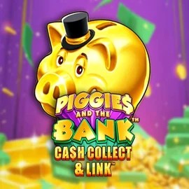 Slots logo of Piggies And The Bank Cash Collect &amp; Link from Origins at LeoVegas Casino
